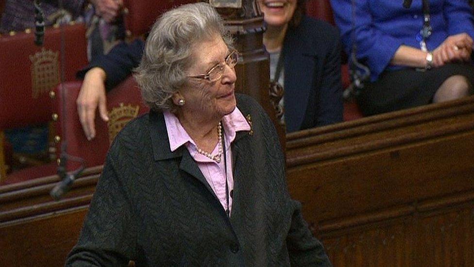 Baroness Trumpington speaking in the House of Lords