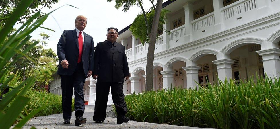 Donald Trump and Kim Jong-un in Singapore (June 2018)