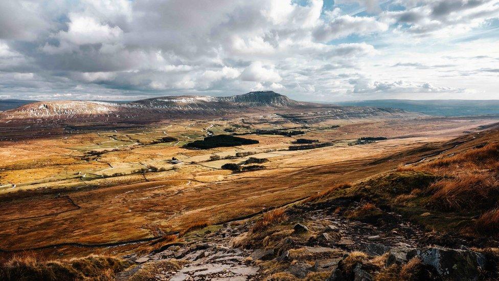 View towards Ingleborough from Whernside, Yorkshire Dales National Park