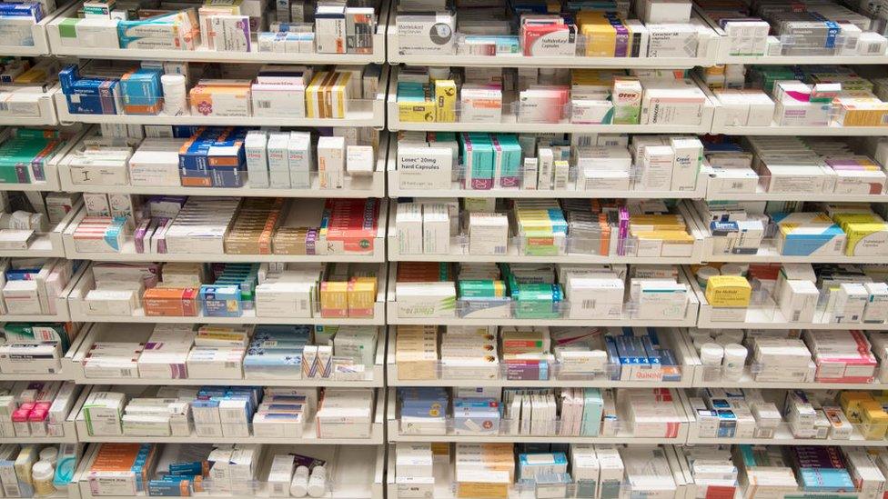 Medication in Boots store