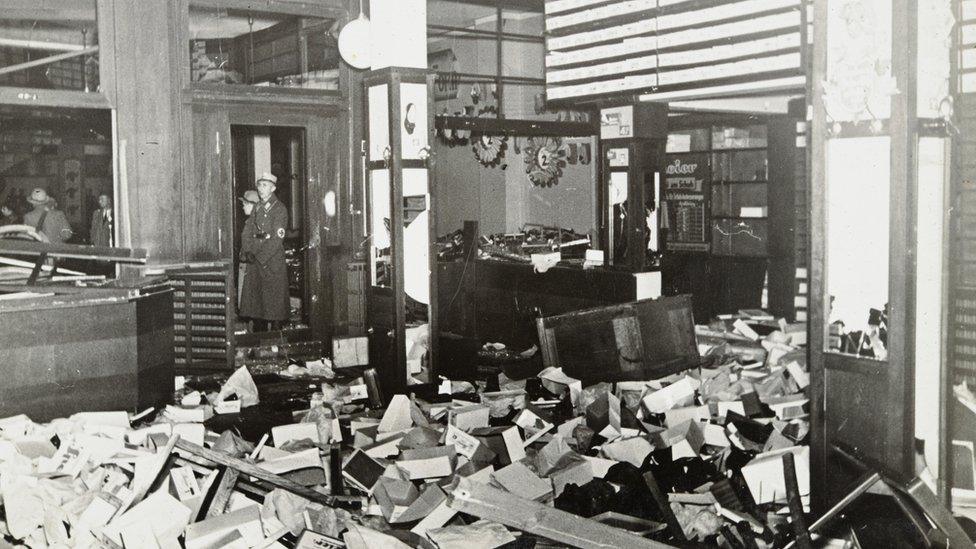 A ransacked Jewish business