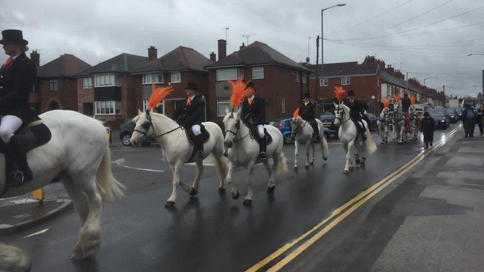 Azaylia's funeral procession