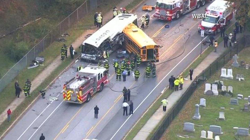 Bus crash in Baltimore