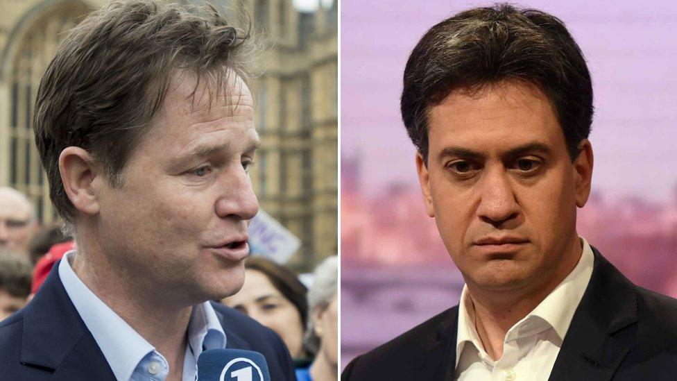 Nick Clegg and Ed Miliband