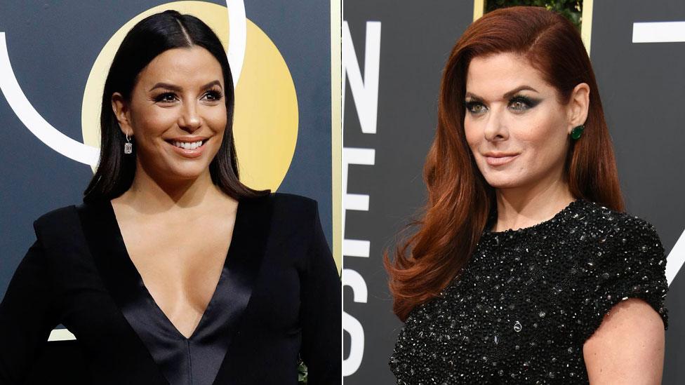 Eva Longoria and Debra Messing