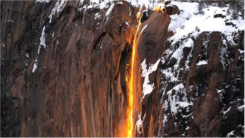 Fire fall Yosemite.