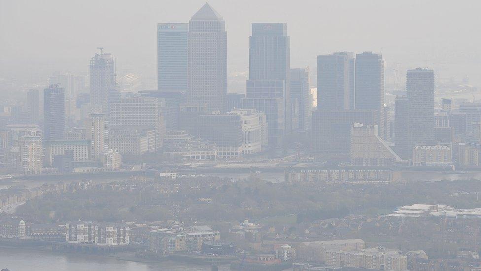 Smog over London in 2015