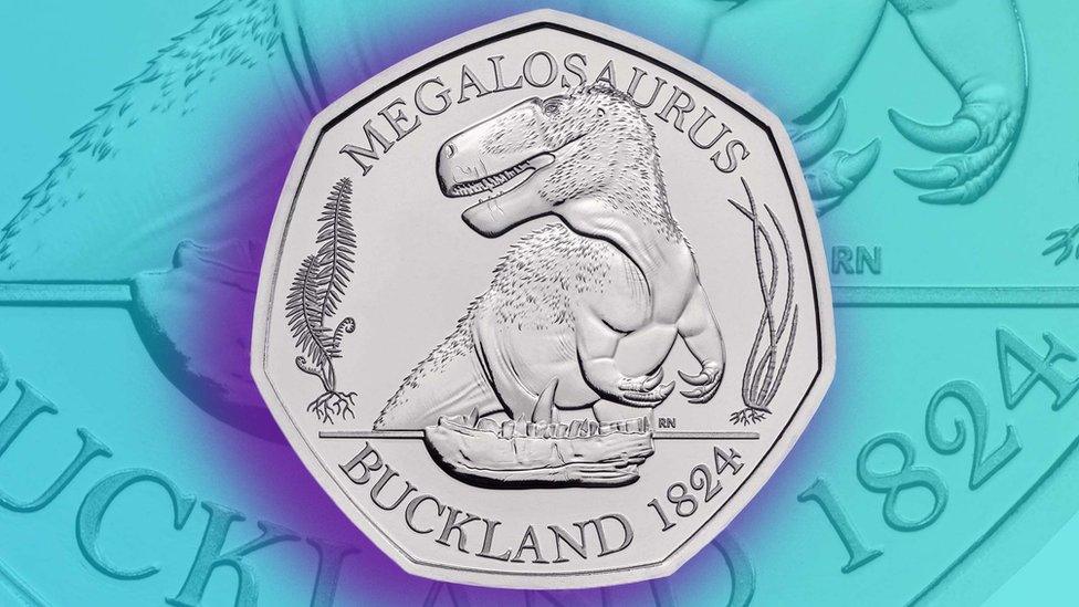 Megalosaurus-on-coin.