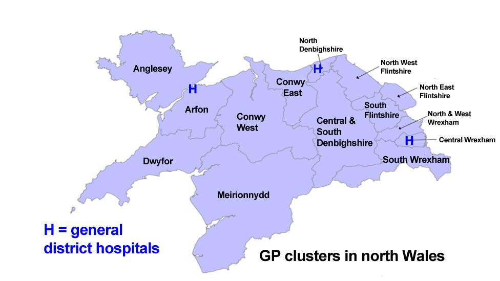 Map of GP clusters