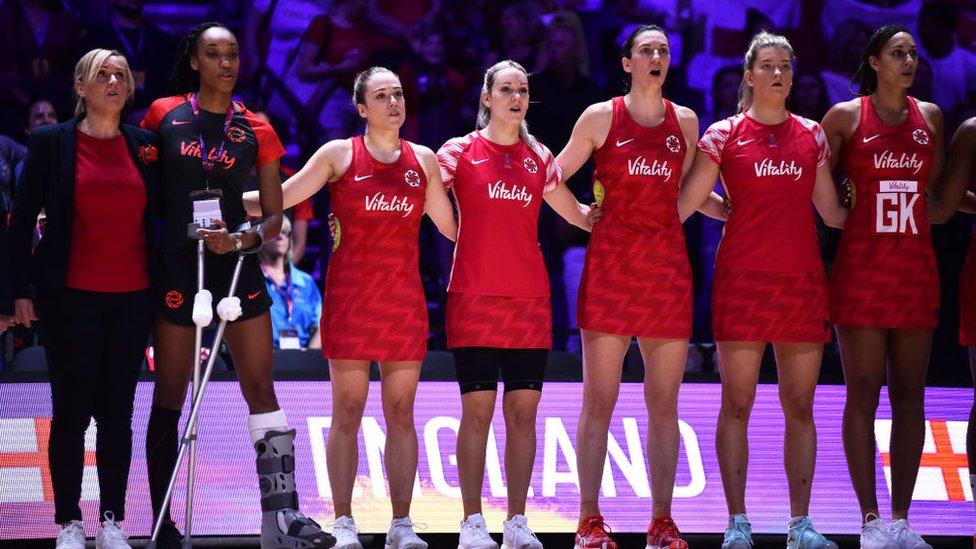 England netball team.