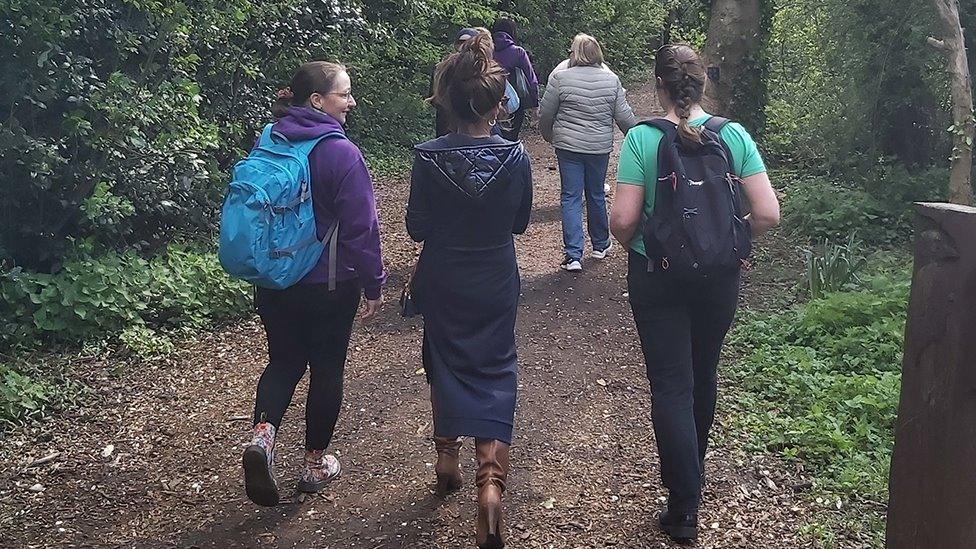 People on a nature walk