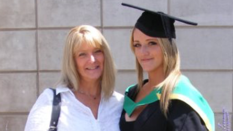 Siobhan Taylor and Katy Hancock at her graduation