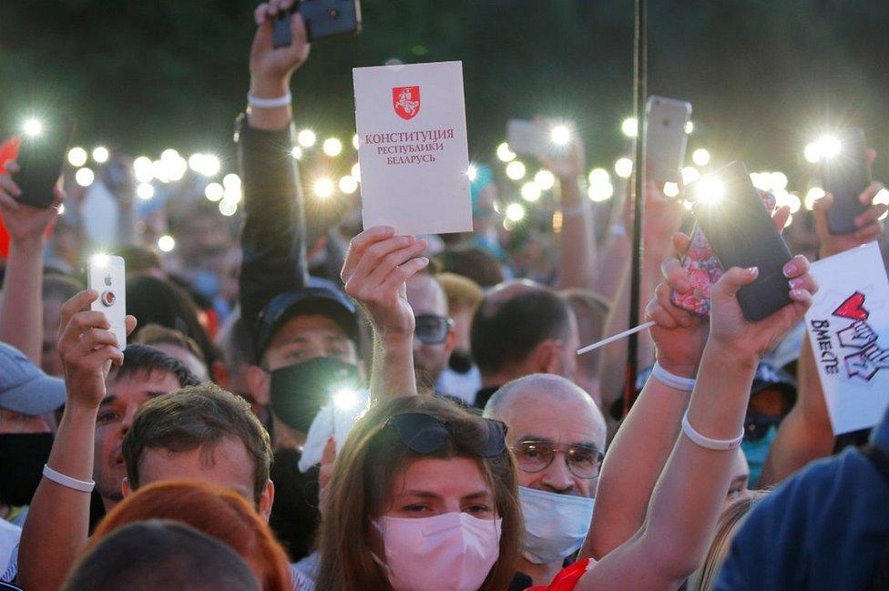 Minsk opposition rally, 30 Jul 20