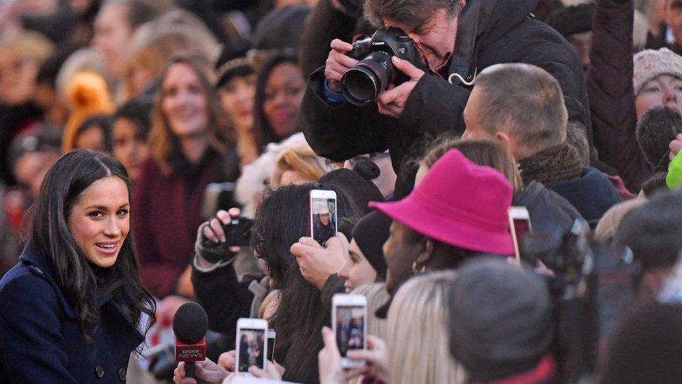 Meghan and crowd