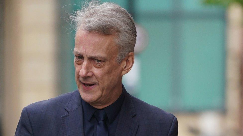 Actor Stephen Tompkinson arriving at court