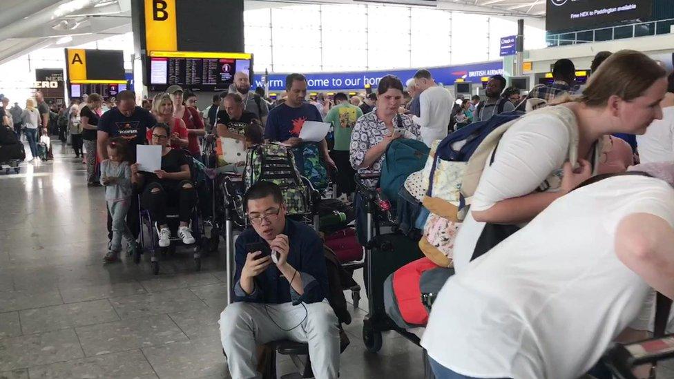 Queues at Heathrow Terminal 5