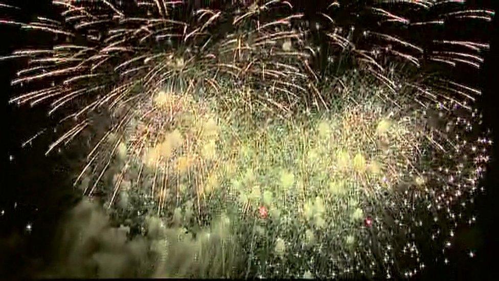 Fireworks display in Edinburgh