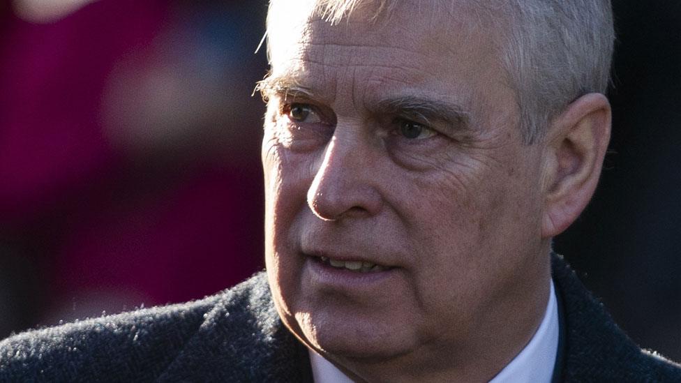 Prince Andrew in January 2020