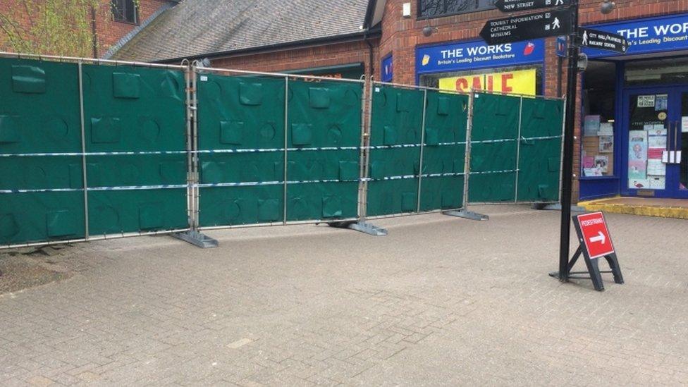 Part of Salisbury town centre closed off after the Novichok attack