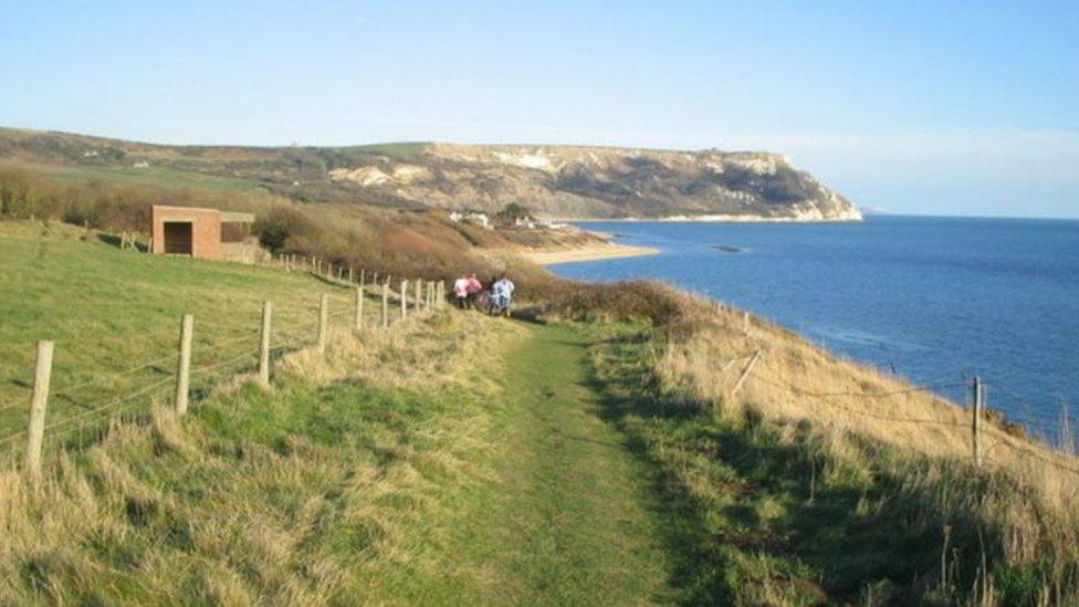 Ringstead Bay pictured from Ringstead Ledge