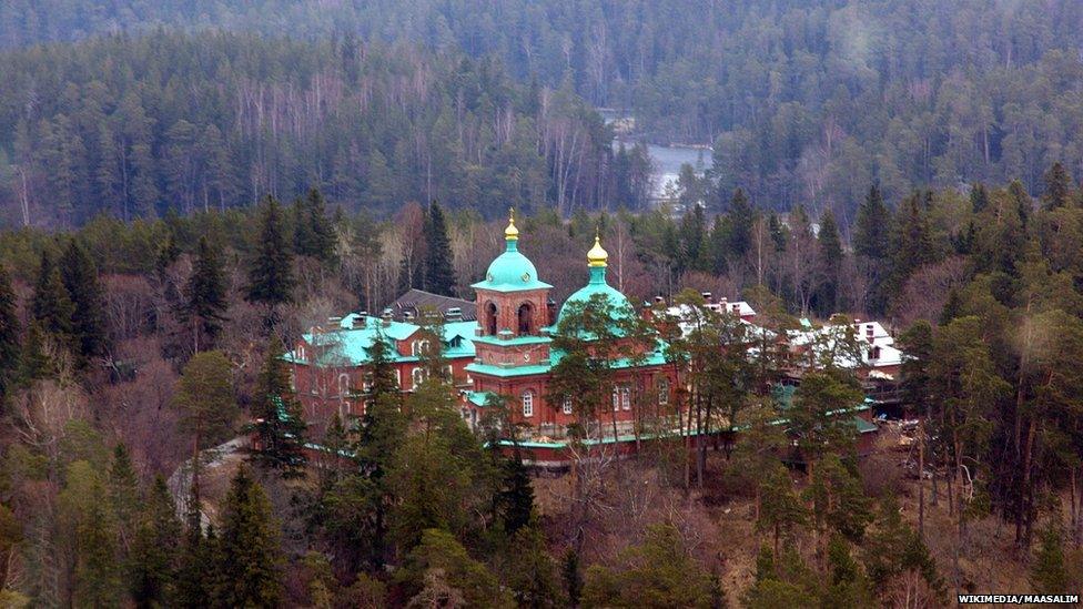 Church on the site of Valaam Monastery in Russia