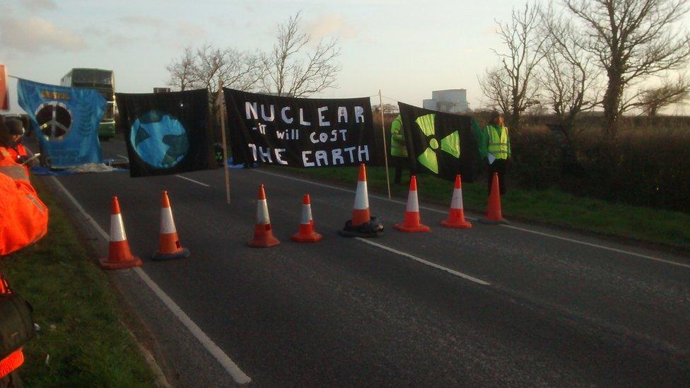 Hinkley Point blockade on 1st April, 2015