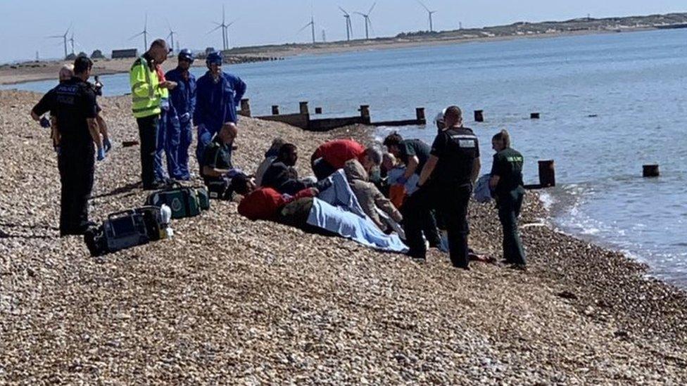 Migrants on Winchelsea Beach