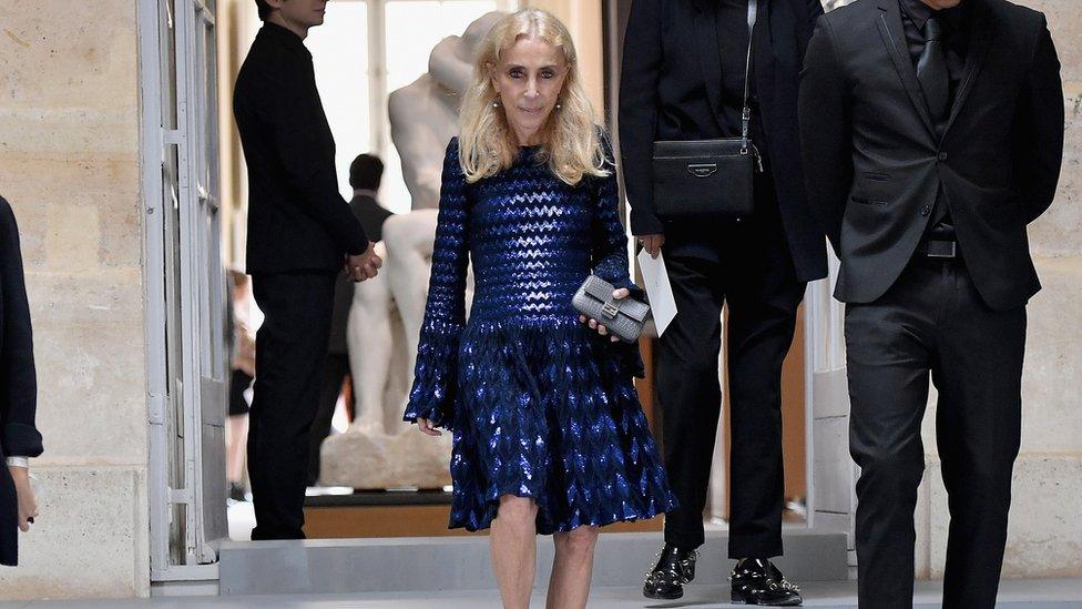 Franca Sozzani attends the Christian Dior show at Paris Fashion Week on 30 September 2016