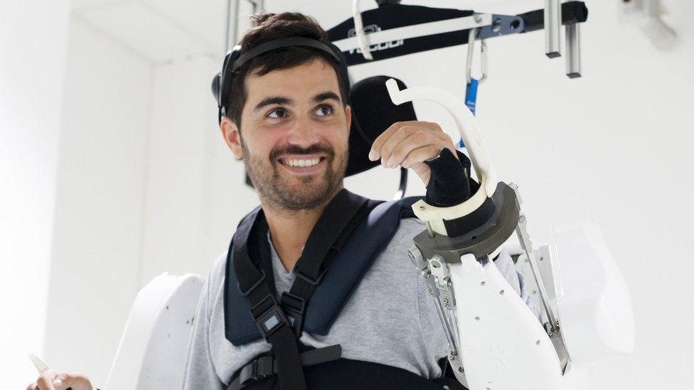 Thibault in the exoskeleton