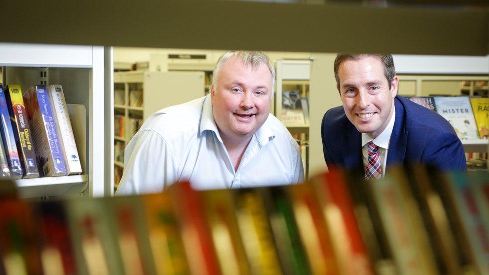 Radio Ulster's Stephen Nolan and Communities Minister Paul Givan