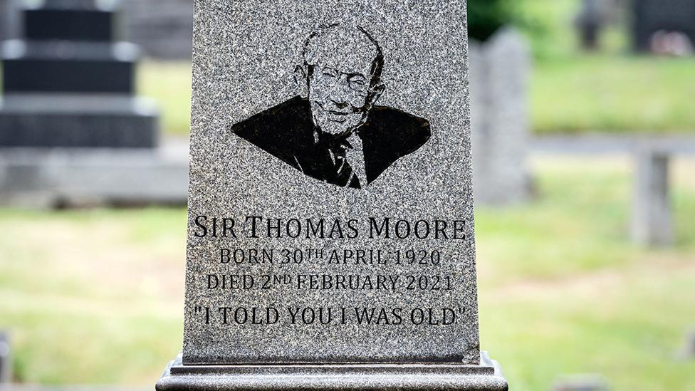 Sir Tom's headstone