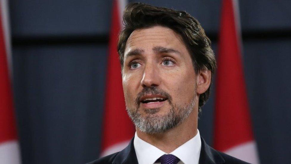 Canadian Prime Minister Justin Trudeau speaks at a news conference in Ottawa. Photo: 9 January 2020