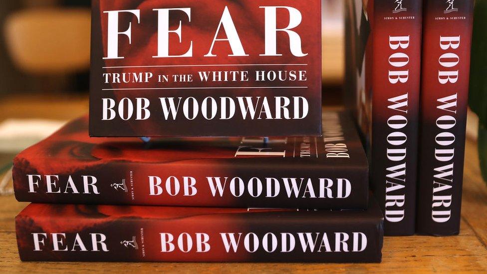 New copies of Fear, an expose on the Trump White House by Bob Woodward