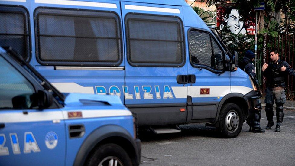 Italian police van