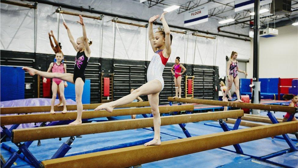 girls in gymnastics club