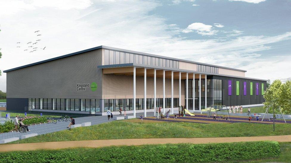 An artists impression of Houghton Regis Community Leisure Centre