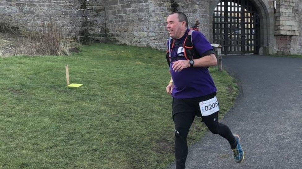 Andy Airey taking part in the run