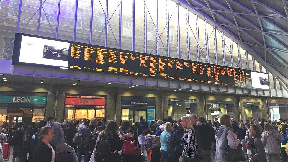 Destination boards at King's Cross