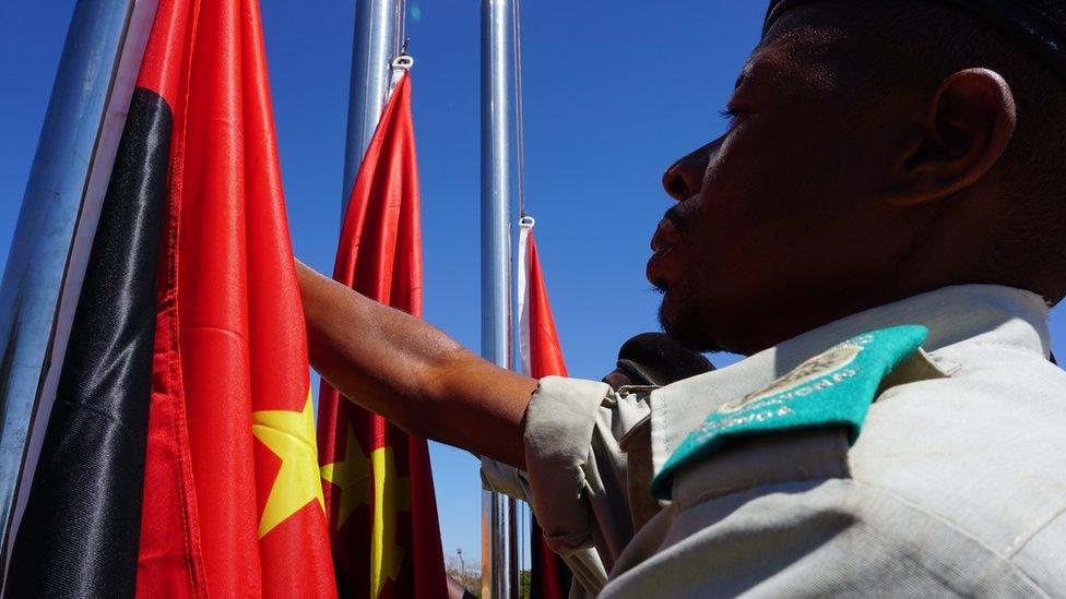 UN meeting Angolan counterparts in Angolan province of Cuando-Cubango in June 2016