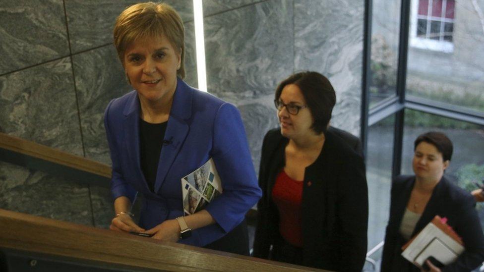 Nicola Sturgeon, Kezia Dugdale and Ruth Davidson