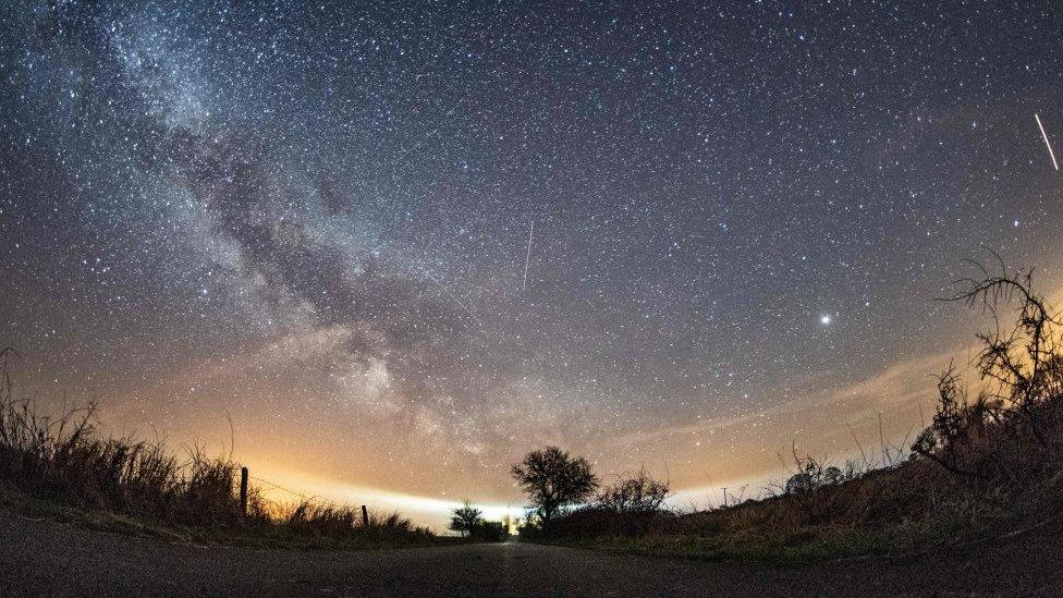 Lyrids meteor shower seen over Germany n 2018.