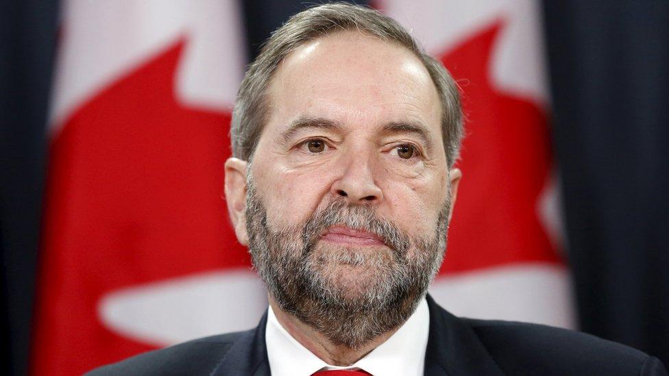 New Democratic Party leader Thomas Mulcair takes part in a news conference in Ottawa, Canada, January 18, 2016