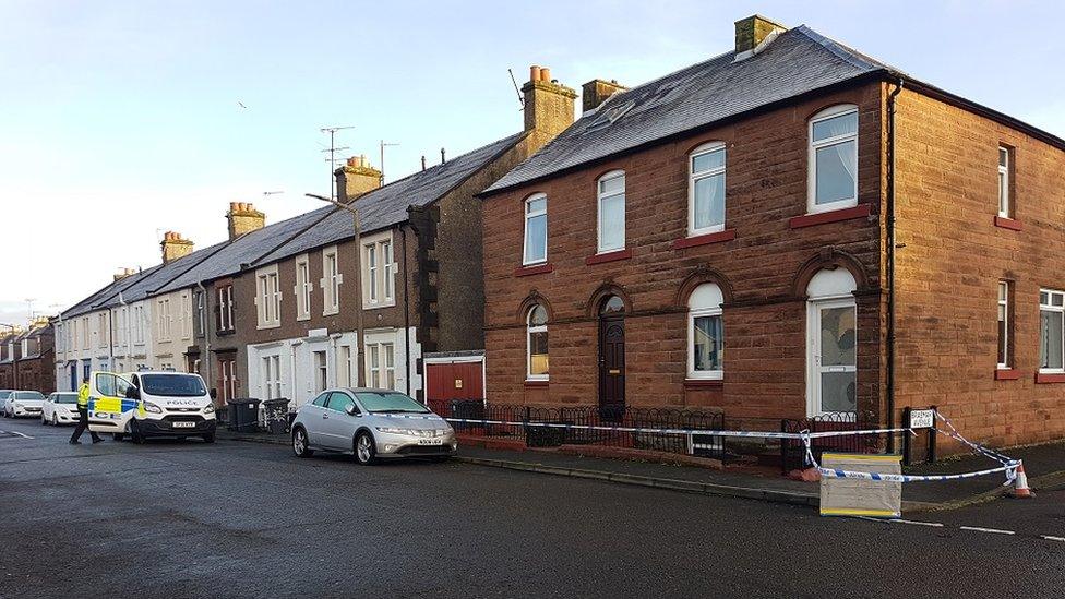 Police tape on Balmoral Road