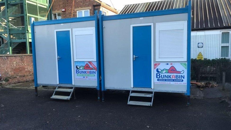 Light Project Peterborough temporary homeless pod shelters