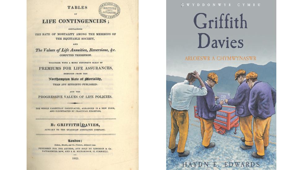 Lyfr The Table of Life Contingencies, gan Griffith Davies; y llyfr newydd am fywyd Griffith Davies