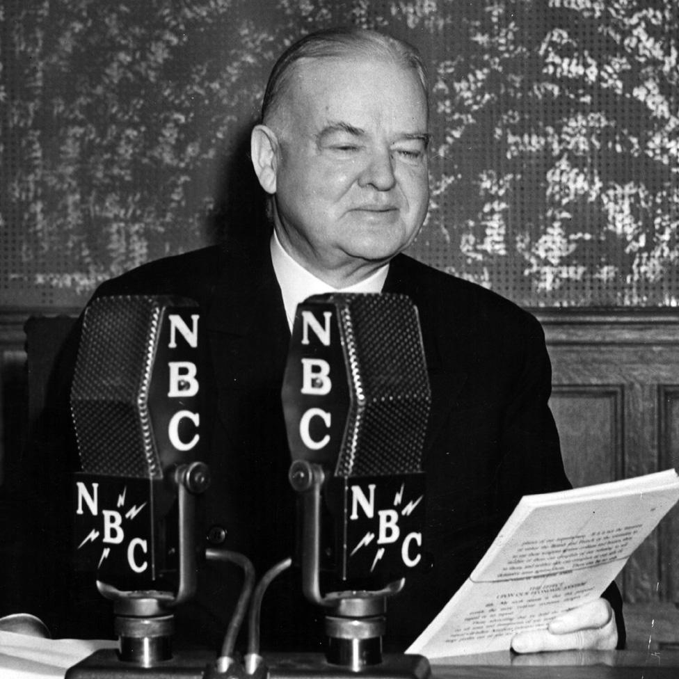 Then US President Herbert Hoover in 1929