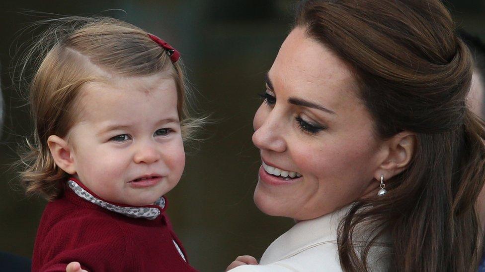 Princess Charlotte and the Duchess of Cambridge during the tour of Canada