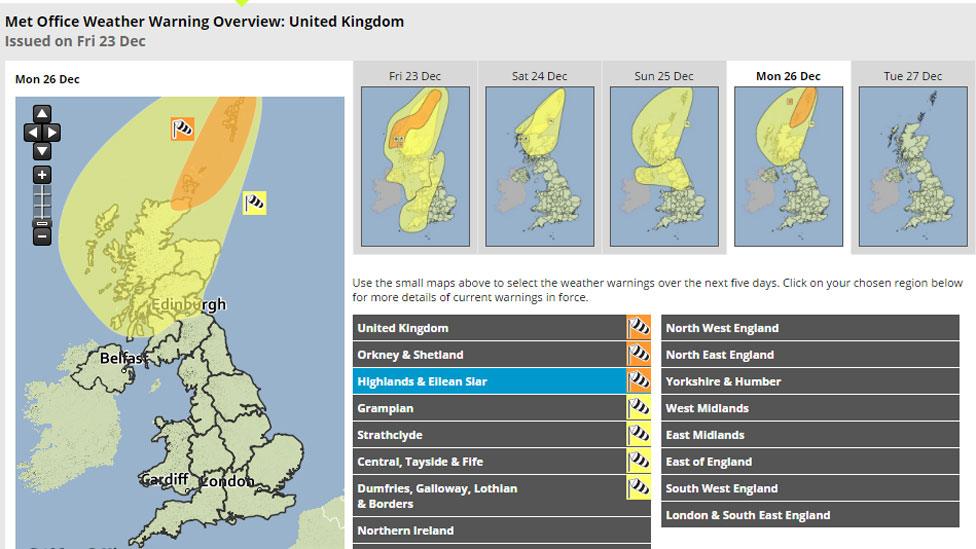 Weather warnings