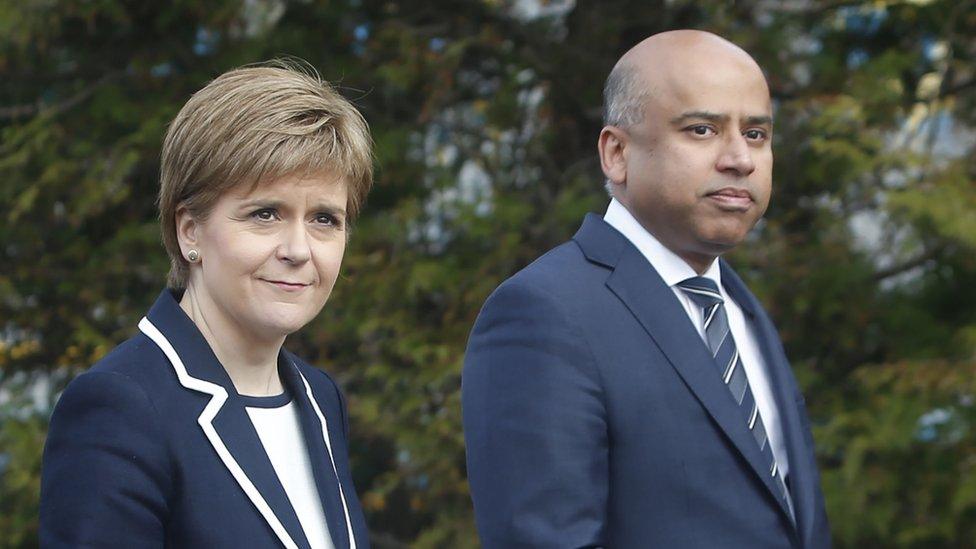 Nicola Sturgeon and Sanjeev Gupta