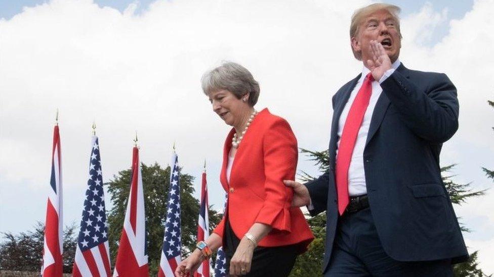 Donald Trump and Theresa May